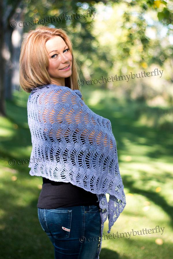 Silk Cloud Waves Shawl