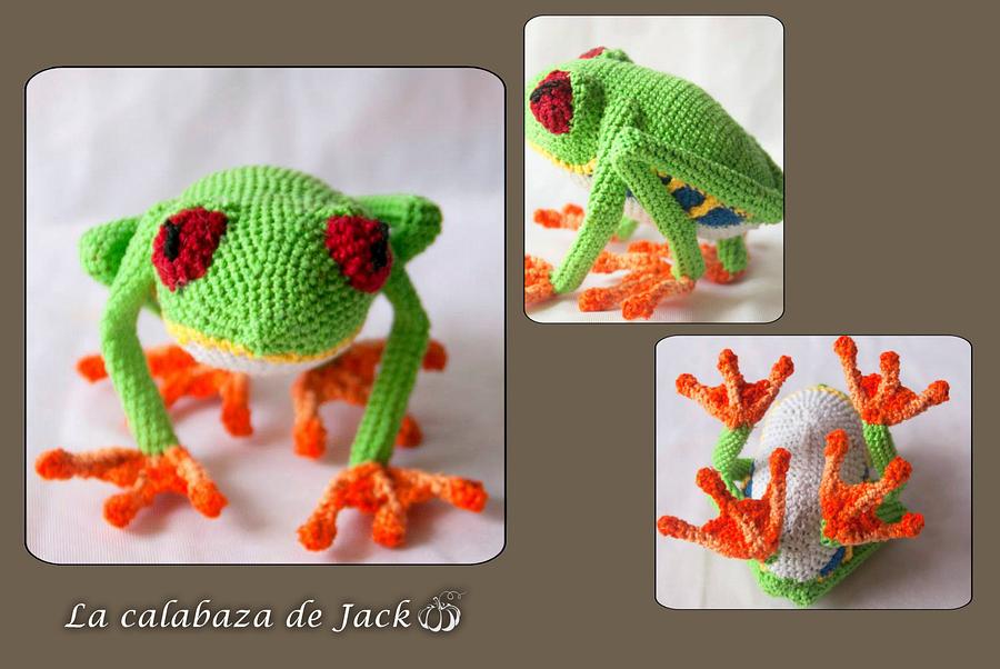 Crochet frog - La Calabaza de Jack