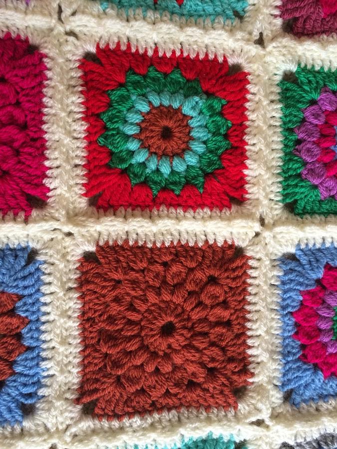 My work in progress, granny square afghan