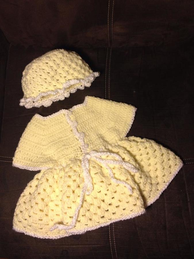 Baby Dress with Matching Hat