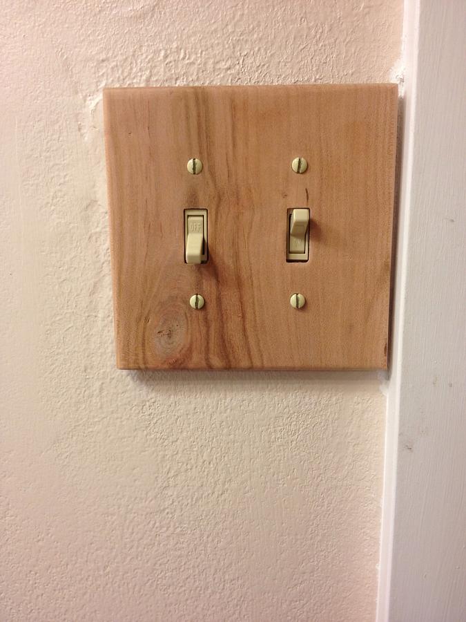 Wood switch/receptacle cover plates