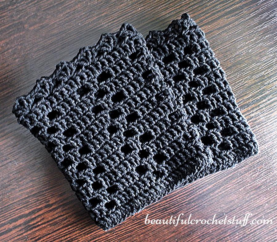 Crochet Boot Cuffs Pattern