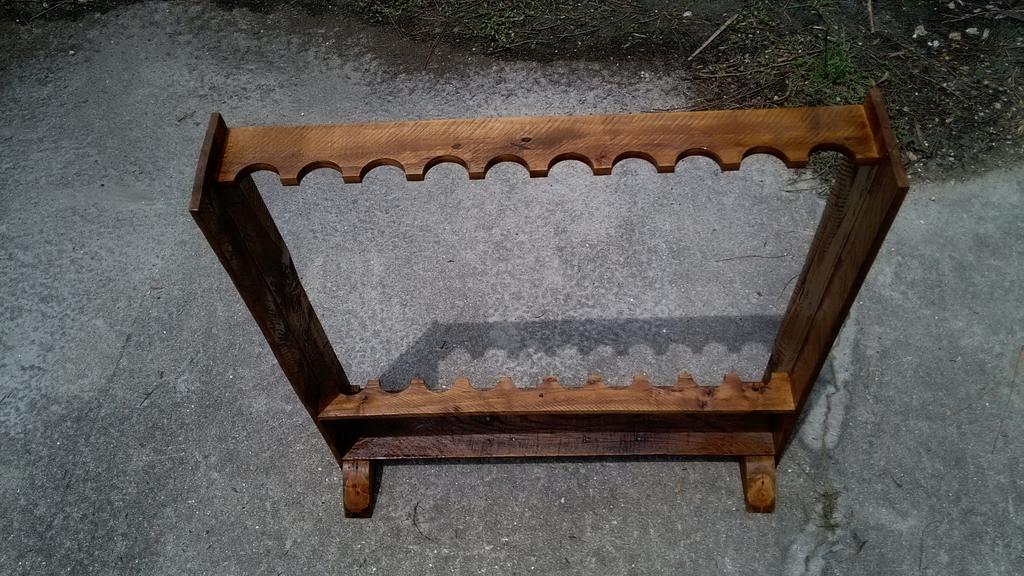 Pallet Wood Hand Carved Fishing Rod Rack - Woodworking Project by Ben  Buxton - Craftisian