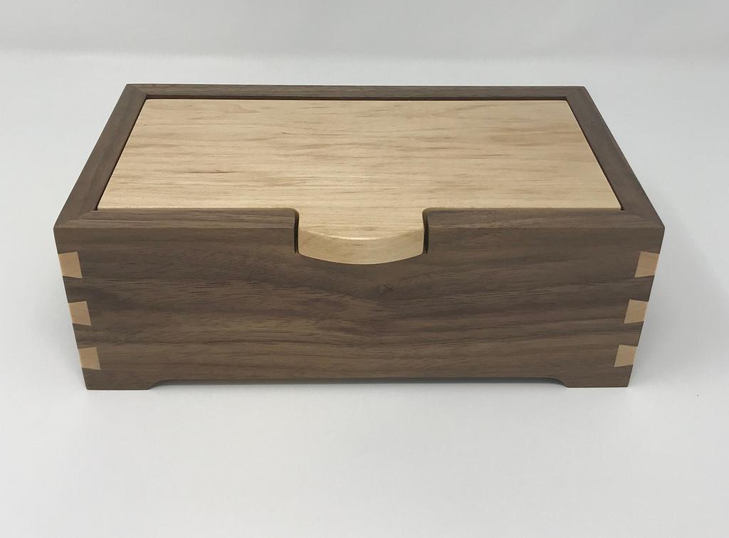 Walnut and Maple Jewelry Box - Woodworking Project by kdc68