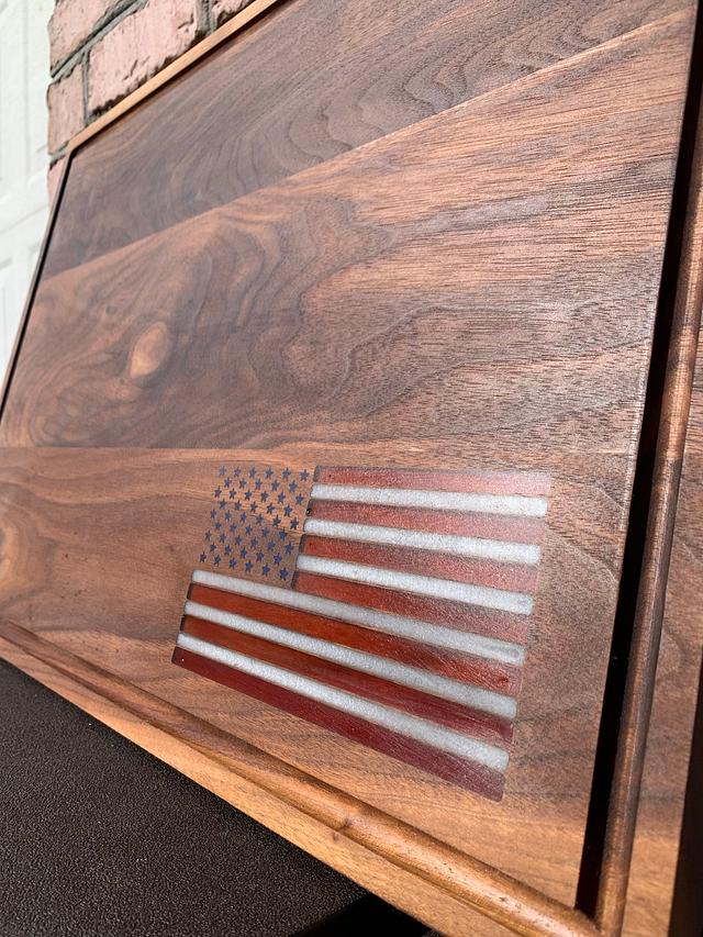 Walnut epoxy USA flag