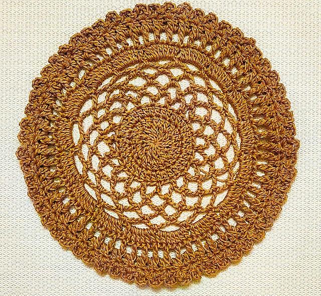 Simple Round Crochet Placemat Needleworking Project by