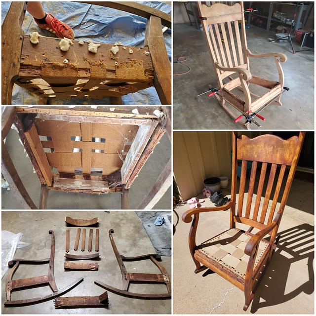 Antique rocking chair restoration 