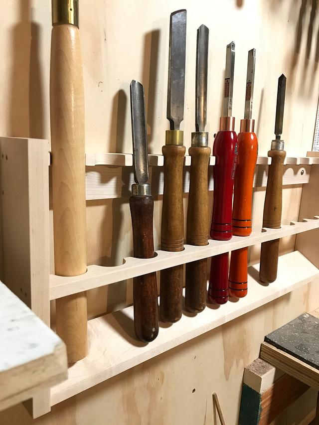 Lathe tool rack Woodworking Project by Scott Craftisian