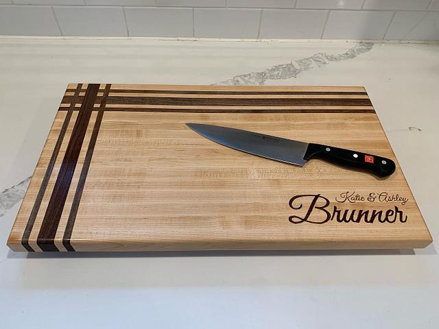 Custom monogram cutting board