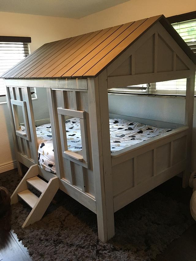 Kid's Cabin Bed Woodworking Project by Wild Rose Woodworking Craftisian