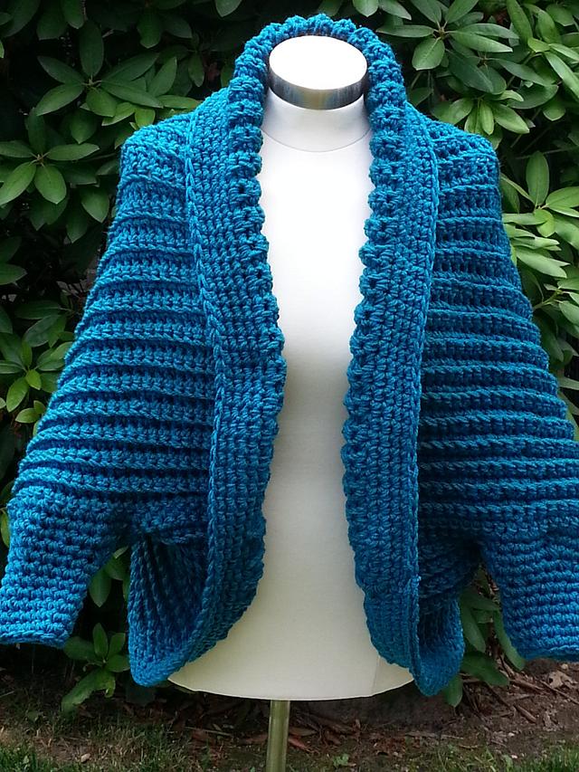 Teal Simple Shrug - Needleworking Project by Maria Delgado-Pontani ...