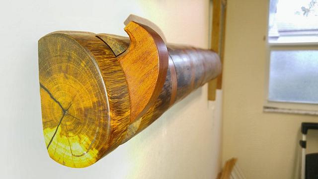 Toggleable Log Coat Rack - Woodworking Project by swirt - Craftisian