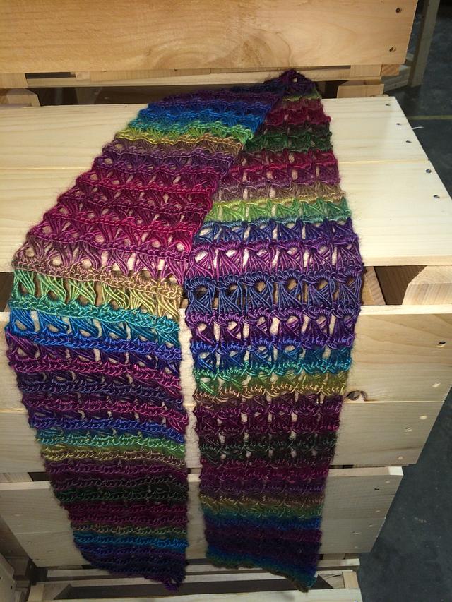 Broomstick lace scarf Needleworking Project by Keri Craftisian