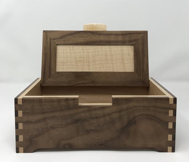 Walnut and Maple Keepsake Box