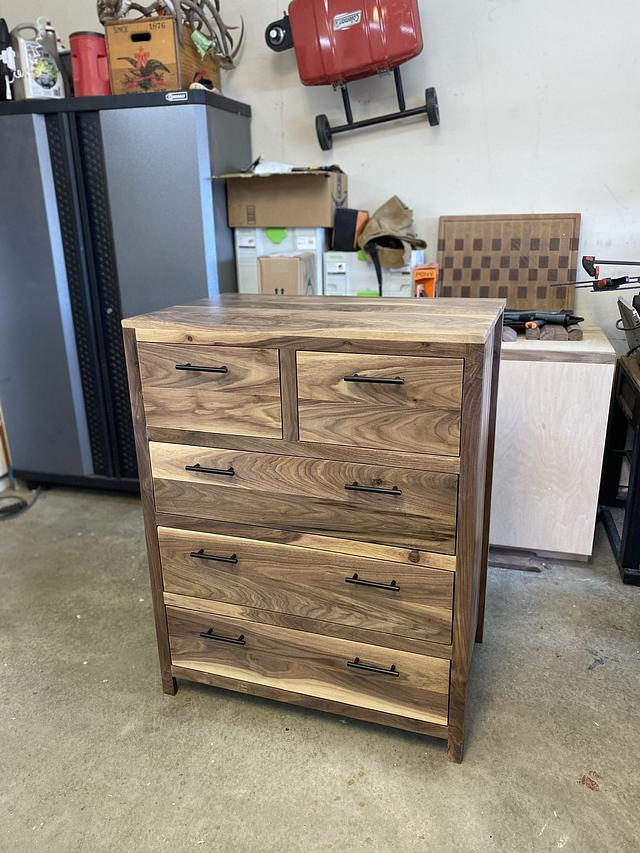 Solid Walnut Dresser Woodworking Project by Craftsman_Originals