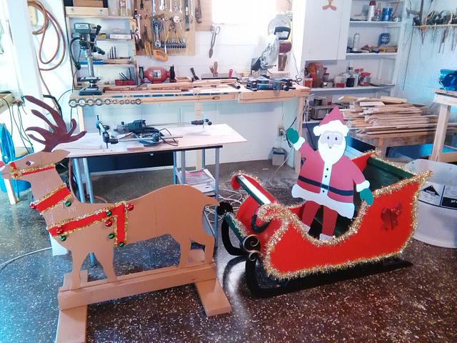 santa and deer yard a christmas - Woodworking Project by jim webster ...