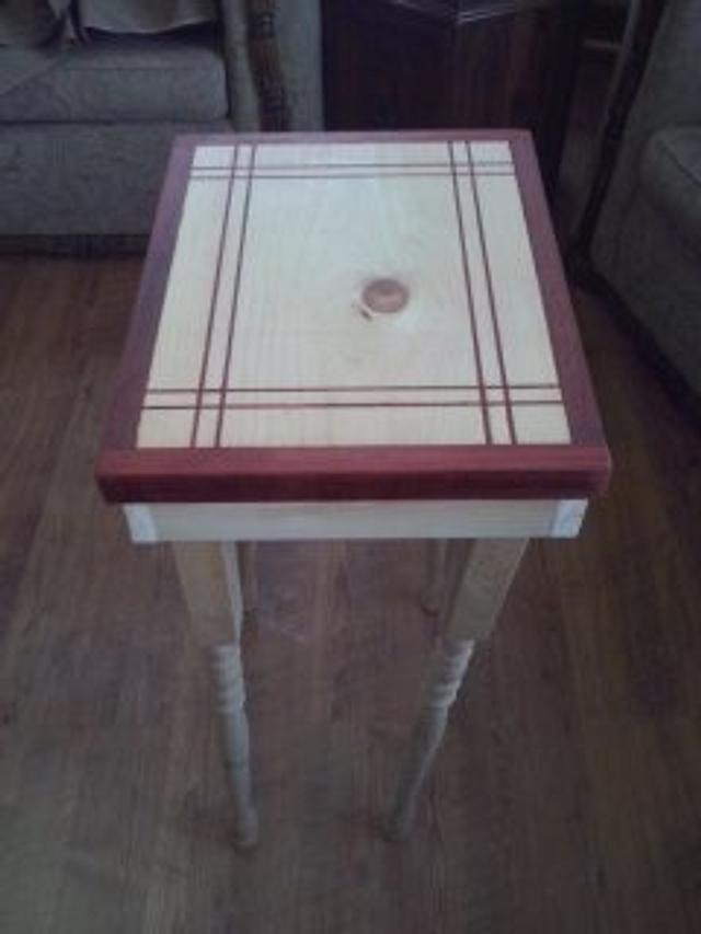 Inlay side table Woodworking Project by glassman Craftisian