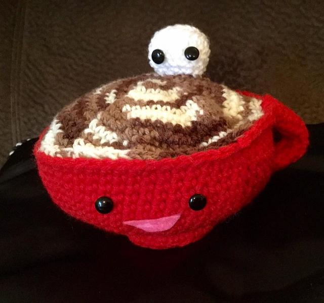 crochet hot chocolate Needleworking Project by Rebecca Taylor