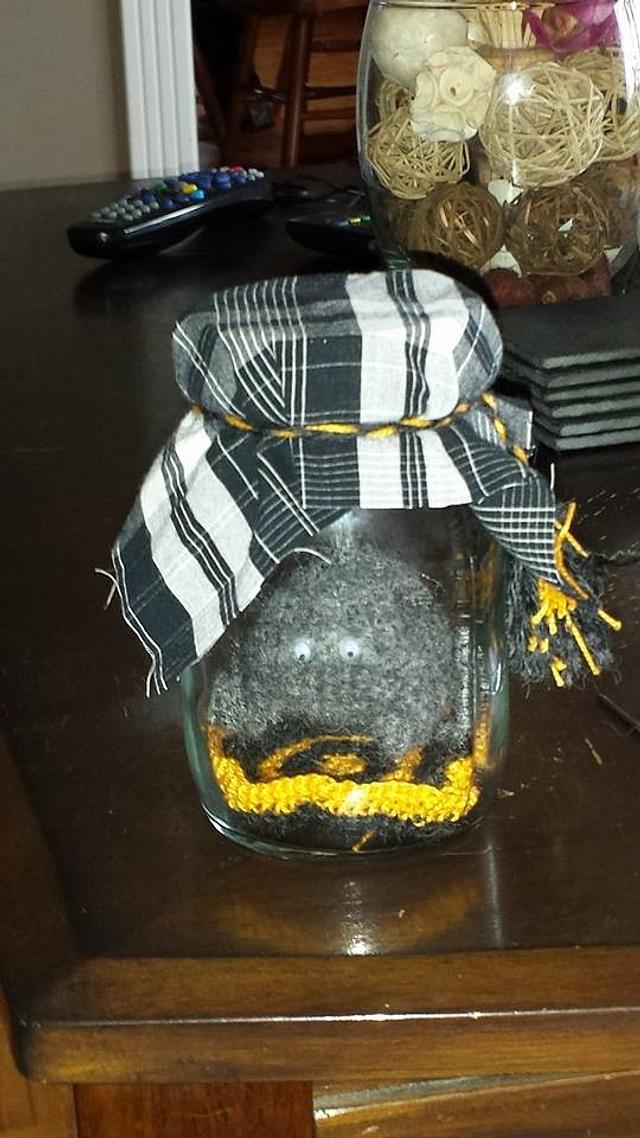 spider in a jar Needleworking Project by chasity Craftisian