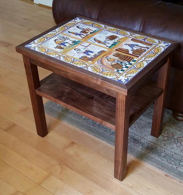 Walnut side table Woodworking Project by planksandrails Craftisian