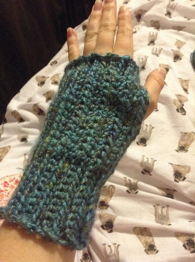 Fingerless Gloves Needleworking Project by Amie Jane Craftisian