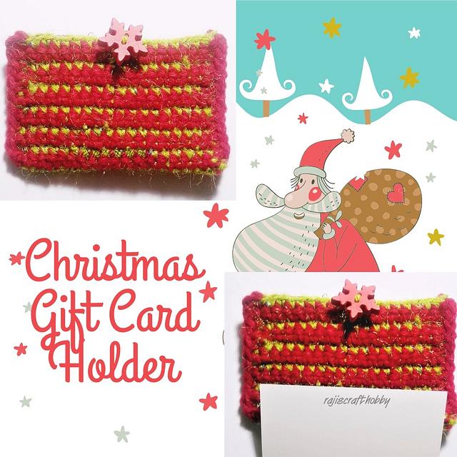 Christmas Gift Card Holder Free Crochet Pattern Needleworking Project