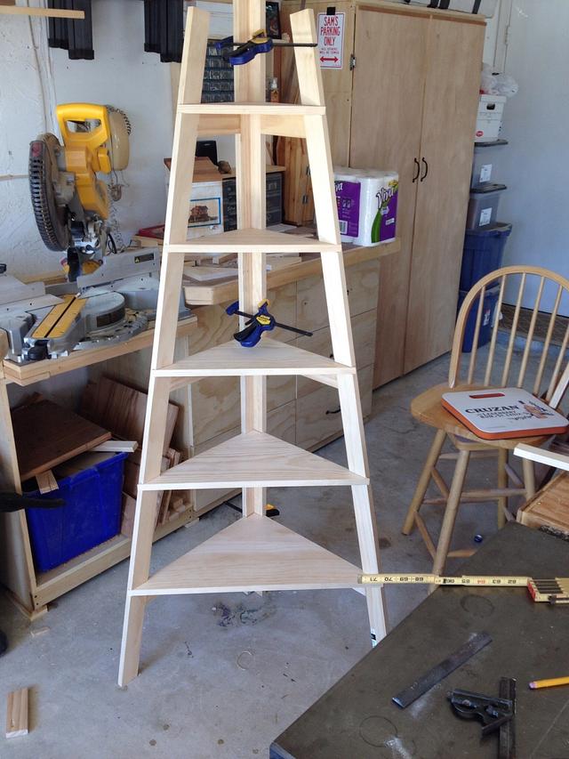 Corner ladder shelf Woodworking Project by Bill sheehan Craftisian