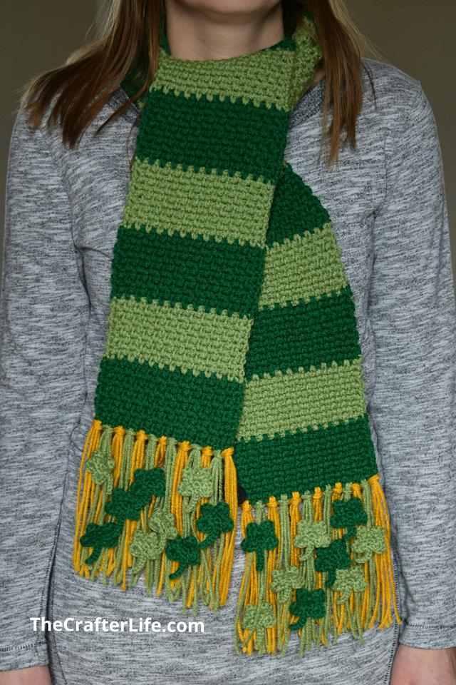 Lucky Moss Stitch Scarf Needleworking Project by Chelsea Craftisian