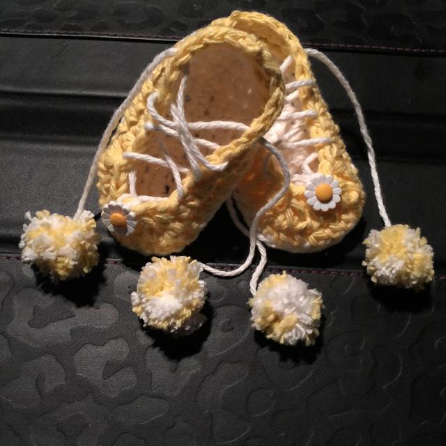First Baby Booties Needleworking Project by Terri Craftisian