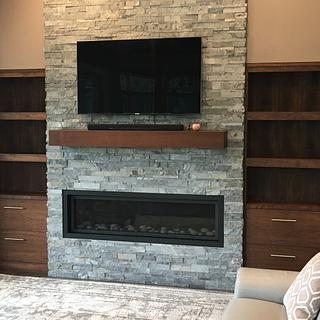 Walnut Built-ins and Mantel - Woodworking Project by dacabinetguy Walnut Built-ins and Mantel - Woodworking Project by dacabinetguy