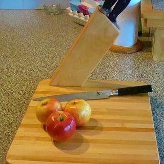 CUTTING BOARD AND KNIFE BLOCK - Woodworking Project by kiefer CUTTING BOARD AND KNIFE BLOCK - Woodworking Project by kiefer