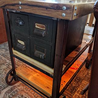 Steampunk Utility Side Table - Woodworking Project by Justin Steampunk Utility Side Table - Woodworking Project by Justin
