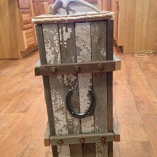Rustic trash can - Woodworking Project by Lanette Rustic trash can - Woodworking Project by Lanette