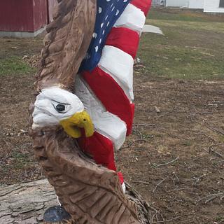 eagle and flag - Woodworking Project by Carvings by Levi eagle and flag - Woodworking Project by Carvings by Levi