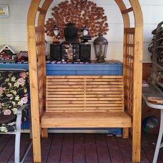 Wedding arch and guest book bench - Woodworking Project by Papa Time Wedding arch and guest book bench - Woodworking Project by Papa Time