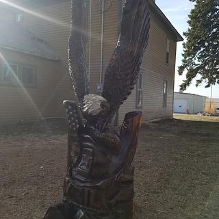 6' eagle and flag - Woodworking Project by Carvings by Levi 6' eagle and flag - Woodworking Project by Carvings by Levi