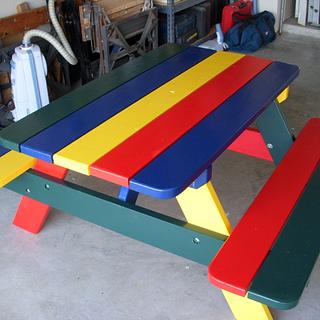 Colorful Kids Picnic table - Woodworking Project by Dorald Colorful Kids Picnic table - Woodworking Project by Dorald