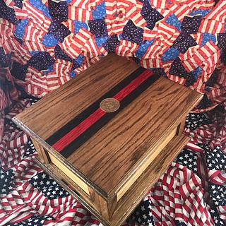 Thin Red Line Oak Urn - Woodworking Project by Roushwoodworking Thin Red Line Oak Urn - Woodworking Project by Roushwoodworking