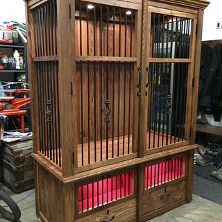 Rifle/hand gun cabinet - Woodworking Project by Sheri Noble, woodworking at it’s finest! Rifle/hand gun cabinet - Woodworking Project by Sheri Noble, woodworking at it’s finest!