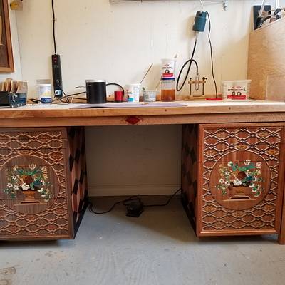 Shop Marquetry Desk - Project by shipwright