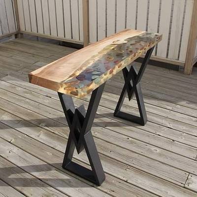 River Rock Console Table - Project by scorpionwerx