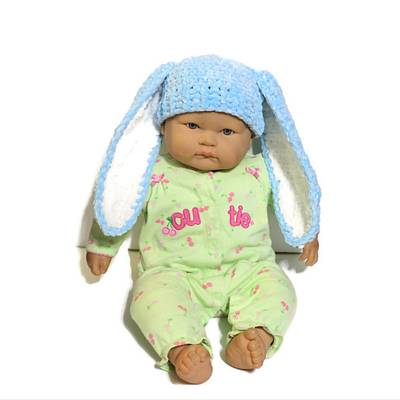 Lop Eared Bunny Hat 0-3 months - Crocheted - Project by Donelda's Creations