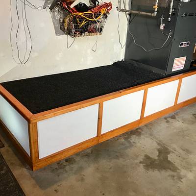 HVAC Air Return Box Restoration with recycled wood and cull fiber glass 4’ x 8’ panel - Project by James McIntyre