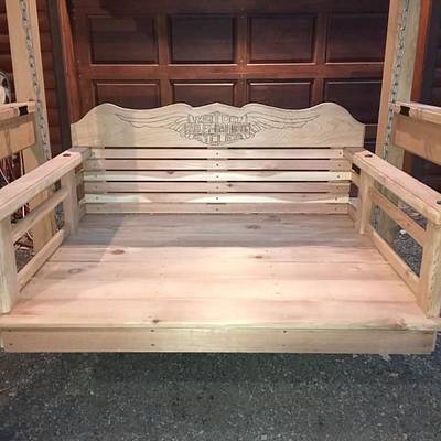 Solid Cedar Swaying Daybed/swing - Project by Rosebud613