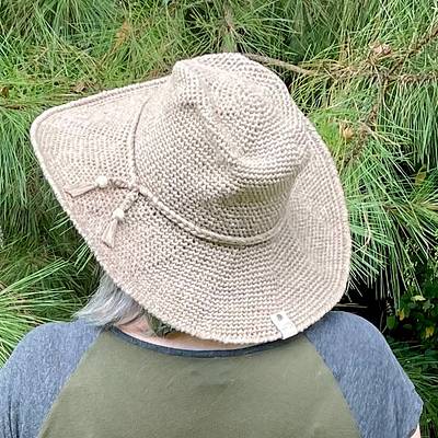 Fedora Crocheted Wide Brim Sun Hat - Project by Created By Chell