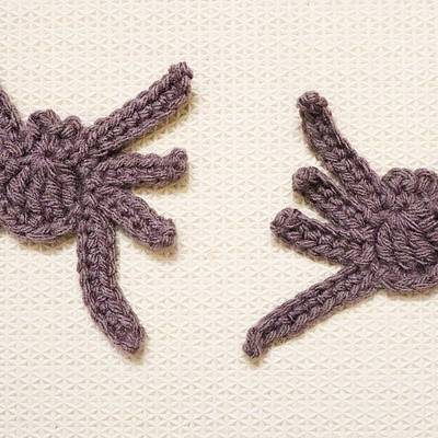 Easy Crochet Spider Applique Halloween Pattern  - Project by rajiscrafthobby