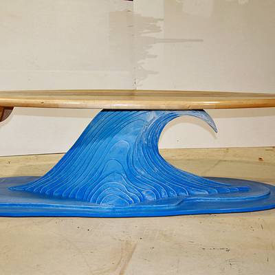 Surfboard coffee table - Project by Clark Fine Furniture