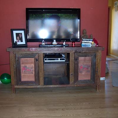 Barnwood TV Stand - Project by Boone's Woodshed