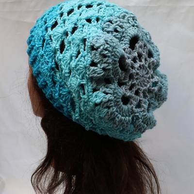 Slouch Hat in Lion Brand Mandala Spirit - Project by Donelda's Creations