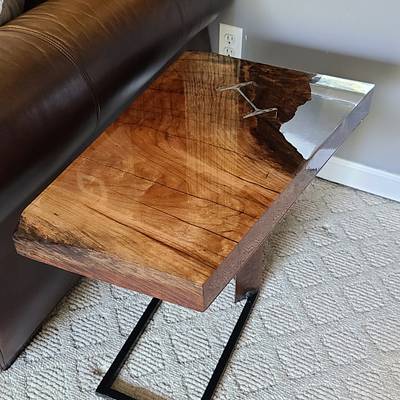 Ibeam Epoxy End Table - Project by MillsSomerset